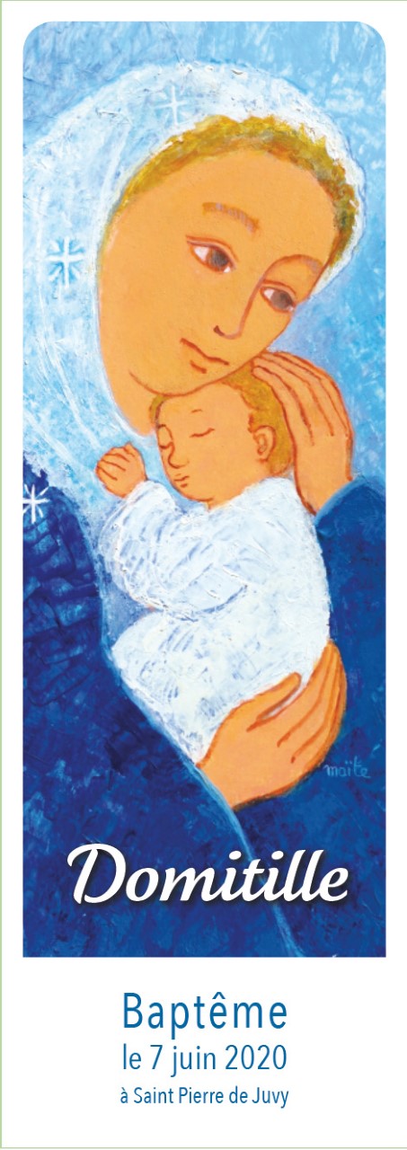 signet personnalisé de baptême : petit ange à genoux